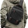 Messenger bag for Men,Small Sling Crossbody Backpack Shoulder Bag for Men Women,canvas Strap Backpack Sling Bag