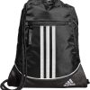 adidas Alliance Sackpack – Drawstring Backpack for Sports, Small Gym Bag